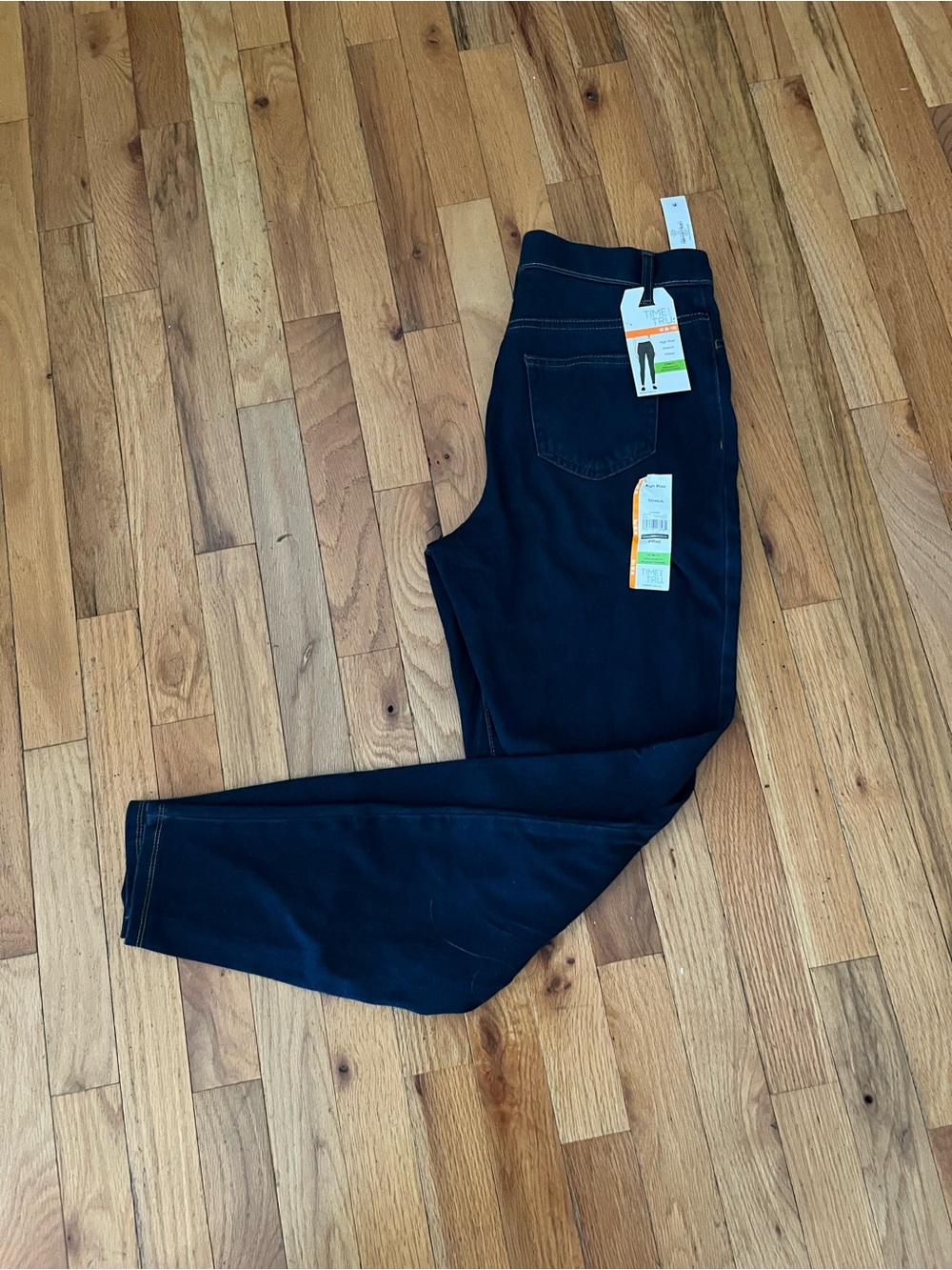 Time and Tru Women's Straight Leg Jeans in Dark Blue